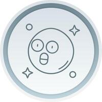 Surprised Linear Button Icon vector