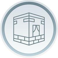 Qibla Linear Button Icon vector