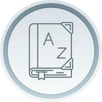 Dictionary Linear Button Icon vector