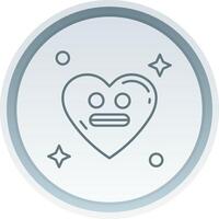 Shocked Linear Button Icon vector