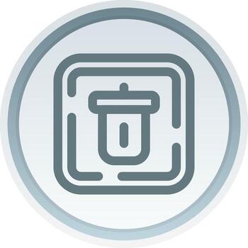 Eliminar lineal botón icono vector