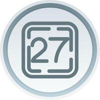 veinte Siete lineal botón icono vector