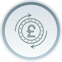 Pound Linear Button Icon vector