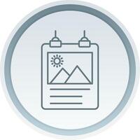 Poster Linear Button Icon vector