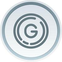 Letter g Linear Button Icon vector