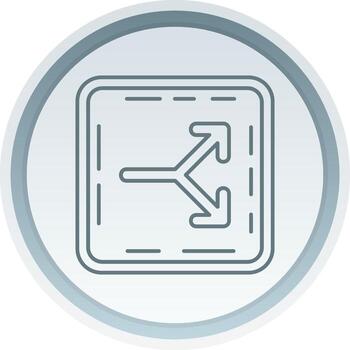 Split Linear Button Icon vector