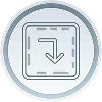 Turn down Linear Button Icon vector