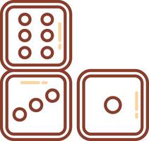 Dices Line Two Color Icon vector