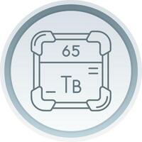 Terbium Linear Button Icon vector