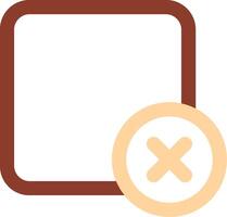 Delete square Line Two Color Icon vector