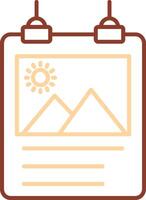 Poster Line Two Color Icon vector