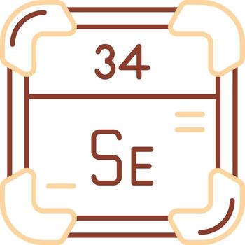 Selenium Line Two Color Icon vector
