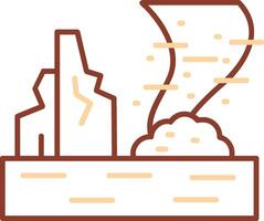 Sandstorm Line Two Color Icon vector