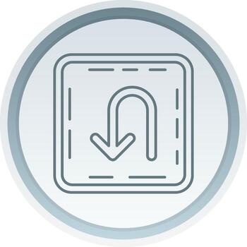 tu giro lineal botón icono vector