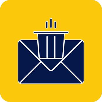 Junk Glyph Square Two Color Icon vector