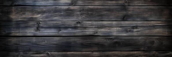 AI generated Top view of dark wooden texture background with natural grain patterns and rich color photo