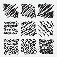 black scribble design abstract bundles vector