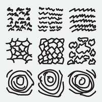 black scribble design abstract bundles vector