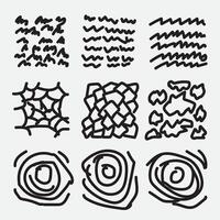 black scribble design abstract bundles vector