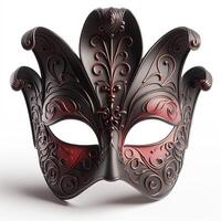 AI generated Venetian carnival mask. Tradition and glamour photo