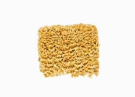 ramen instant noodles isolated on white background photo