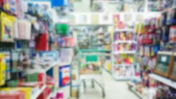 Blur of shopping malls that offer thousands of products. photo