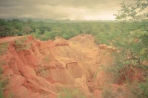 fae muang fi lado atracciones terreno. famoso en phrae provincia. Tailandia, con el belleza de el rock formaciones de el terreno, el suelo. y arenisca erosionado naturalmente foto
