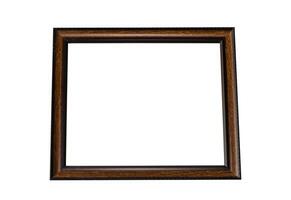 wooden frame isolated on white background photo