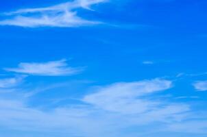 clouds in the blue sky. photo