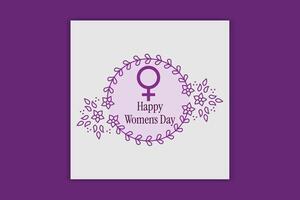 happy women's day social media banner design vector