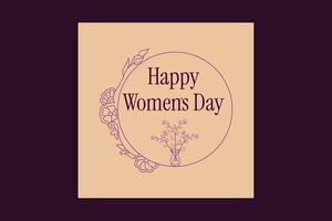 happy women's day social media banner design vector