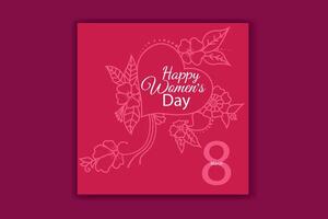 happy women's day social media banner design vector