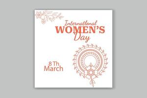 happy women's day social media banner design vector