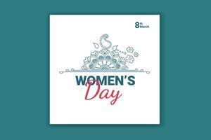 happy women's day social media banner design vector