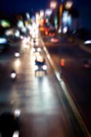 blur cars traffic on urban street tone vintage. photo