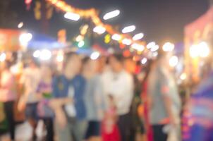 Blurred Crowd of people on street background, Vintage Toned Image. photo