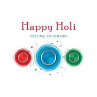 happy holi festival of colors vector
