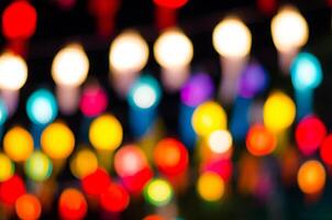 Abstract circular bokeh background of Christmaslight photo