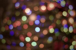 background bokeh happy New Year lights vintage photo
