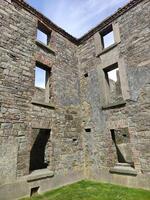 Blarney castle tower in Ireland, old ancient celtic fortress photo