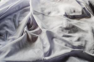 Wrinkled white cloth photo