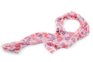 scarf pink on white background photo