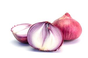 Onion vegetable ingredient on white background photo