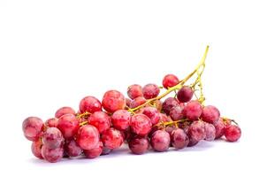 red grapes on white background photo