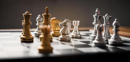 Chess board - A competitive business idea to succeed. photo
