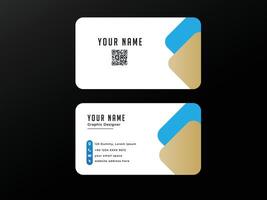 company business card in blue template vector