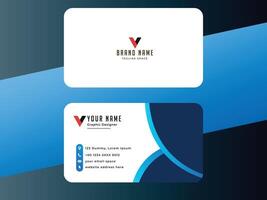 company business card in blue color vector