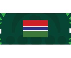 Gambia bandera africano naciones 2023 equipos países africano fútbol americano símbolo logo diseño vector ilustración