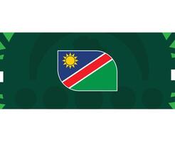 Namibia emblema bandera africano naciones 2023 equipos países africano fútbol americano símbolo logo diseño vector ilustración
