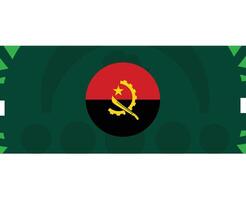 Angola Flag Emblem African Nations 2023 Teams Countries African Football Symbol Logo Design Vector Illustration